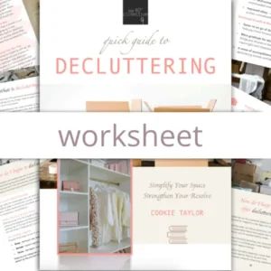DECLUTTERING | Worksheet